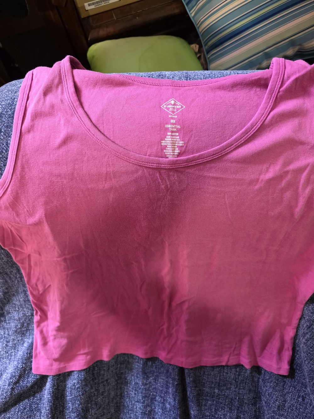 St. John's Bay Women's Tank Top in Bright Pink